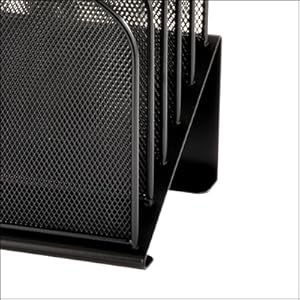 close up of organizer showing steel construction