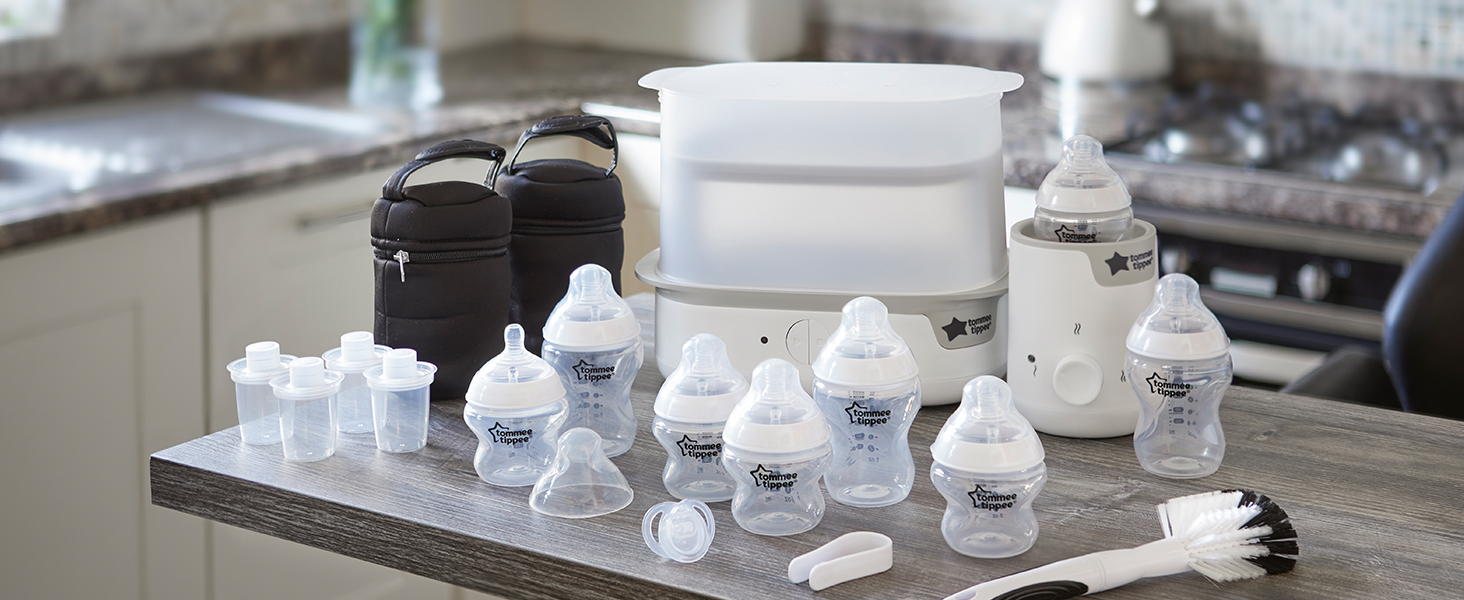 Tommee Tippee Complete Feeding Set, SuperSteam Electric Steriliser