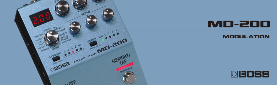 BOSS MD-200 Modulation Guitar Pedal, 32 Bit AD/DA Conversion