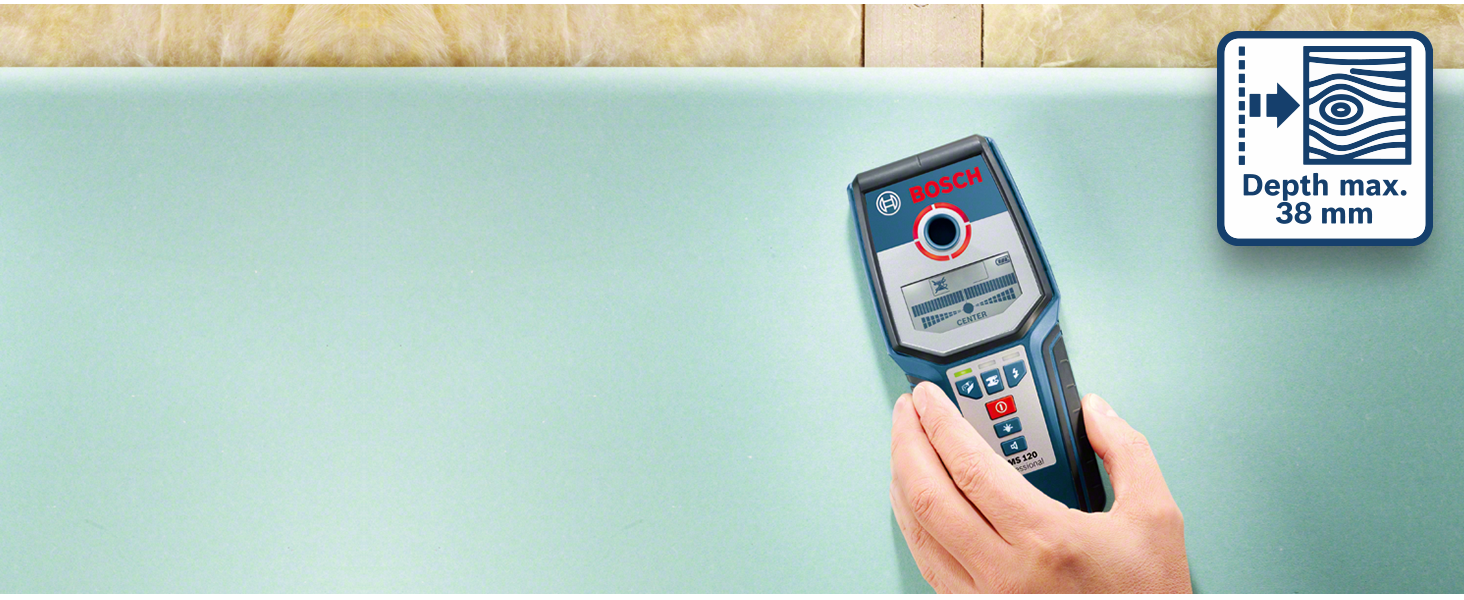 Bosch Professional Digitales Ortungsgerat Gms 120 Max Detektionstiefe Holz Eisenmetalle Nichteisenmetalle Spannungsfuhrende Leitungen 38 120 80 50 Mm Im Karton Amazon De Baumarkt