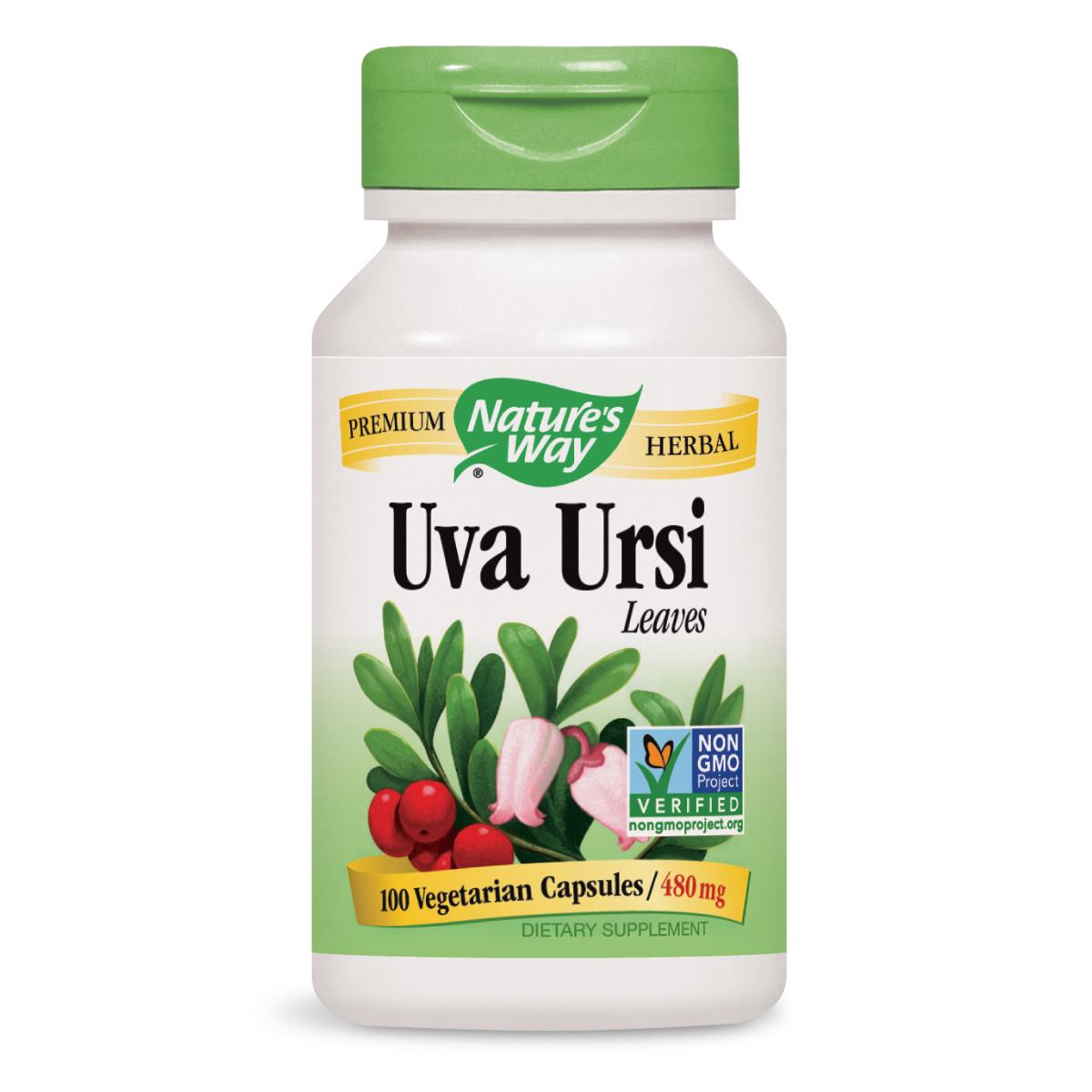 Nature's Way Uva Ursi, 480mg, 100 Capsules (Pack of 2