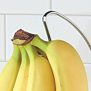 iDesign Canasta de frutas con gancho para colgar los plátanos, frutero