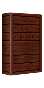 ESV Large Print Personal Size Bible, TruTone, Brown, Engraved Mantel Design