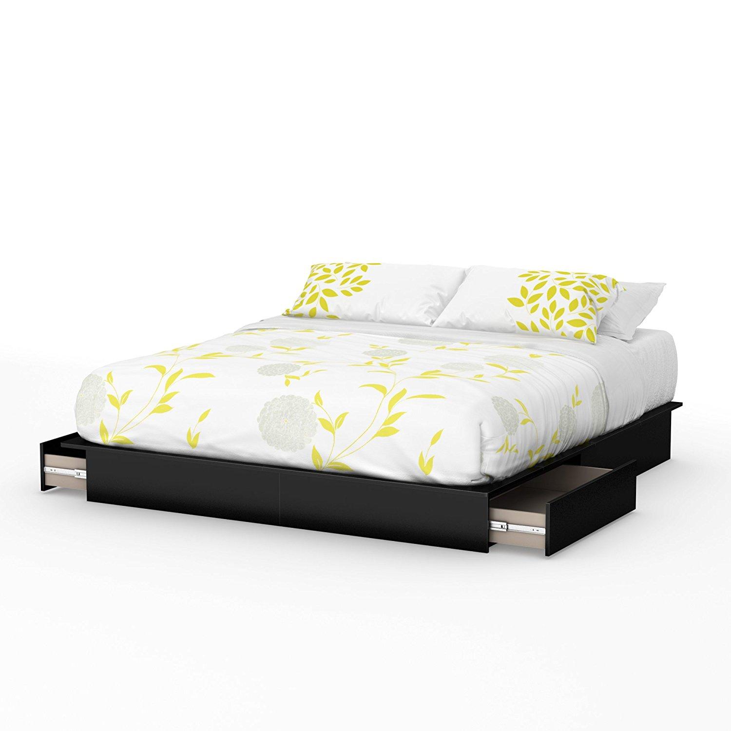 South Shore Basic Collection Platform Bed with Moulding