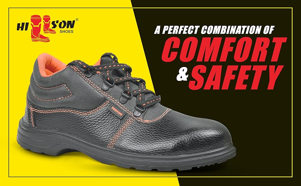 Hillson Beston Safety Shoe (Size9 UK, Black) Amazon.in