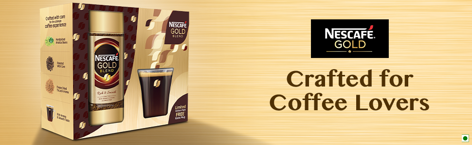 Nescafe Gold with free glass mug especially crafted for coffee lovers
