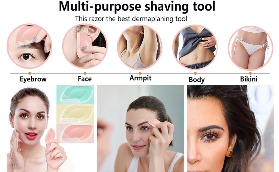 Eyebrow Razor For Women Dermaplaning Tool Facial Razor For