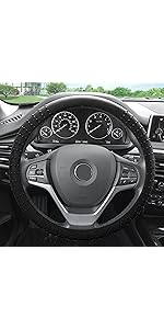 leather steering wheel cover