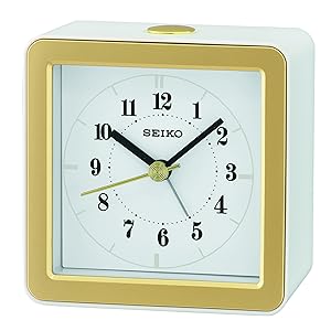 Amazon.com: Seiko Gatsby Bedroom Alarm Clock, White Matte