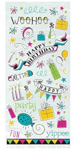 Amazon Com 12ft Foil Doodle Happy Birthday Banner Kitchen Dining