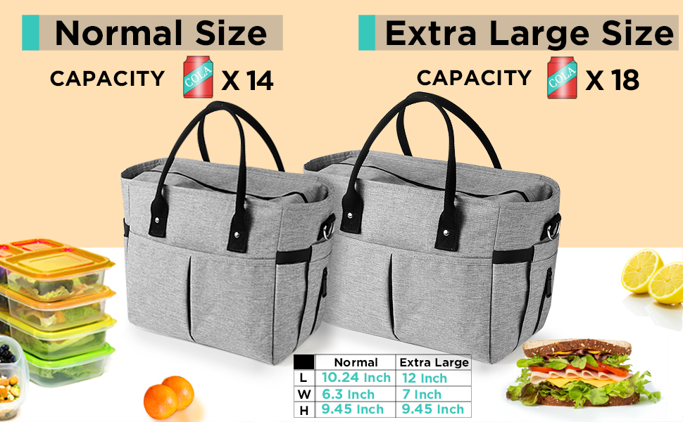 KIPBELIF Insulated Lunch Bags for Women Large Tote Adult Lunch Box