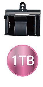 エレコム HDD ポータブルハードディスク 1TB USB3.0 テレビ録画対応 テレビ背面取付キット付属 ELP-EKT010UBK ELP-EKT010UBK_01k.jpg