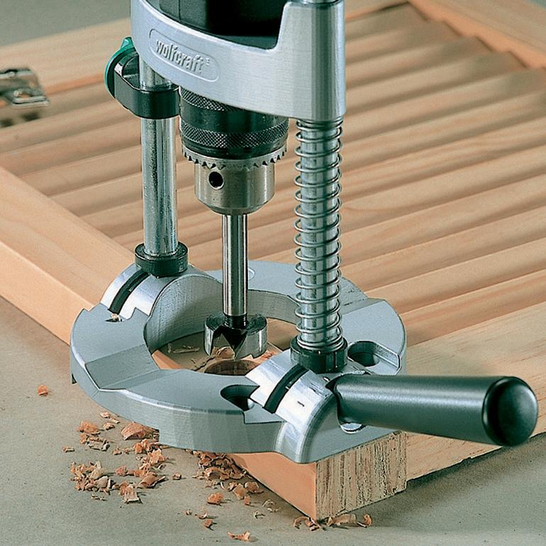 wolfcraft 4525404 MuiltAngle Drill Guide Attachment with Chuck for 1/4