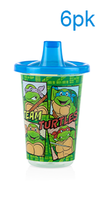 Ninja, Turtles, wash, toss, cups, 6pk
