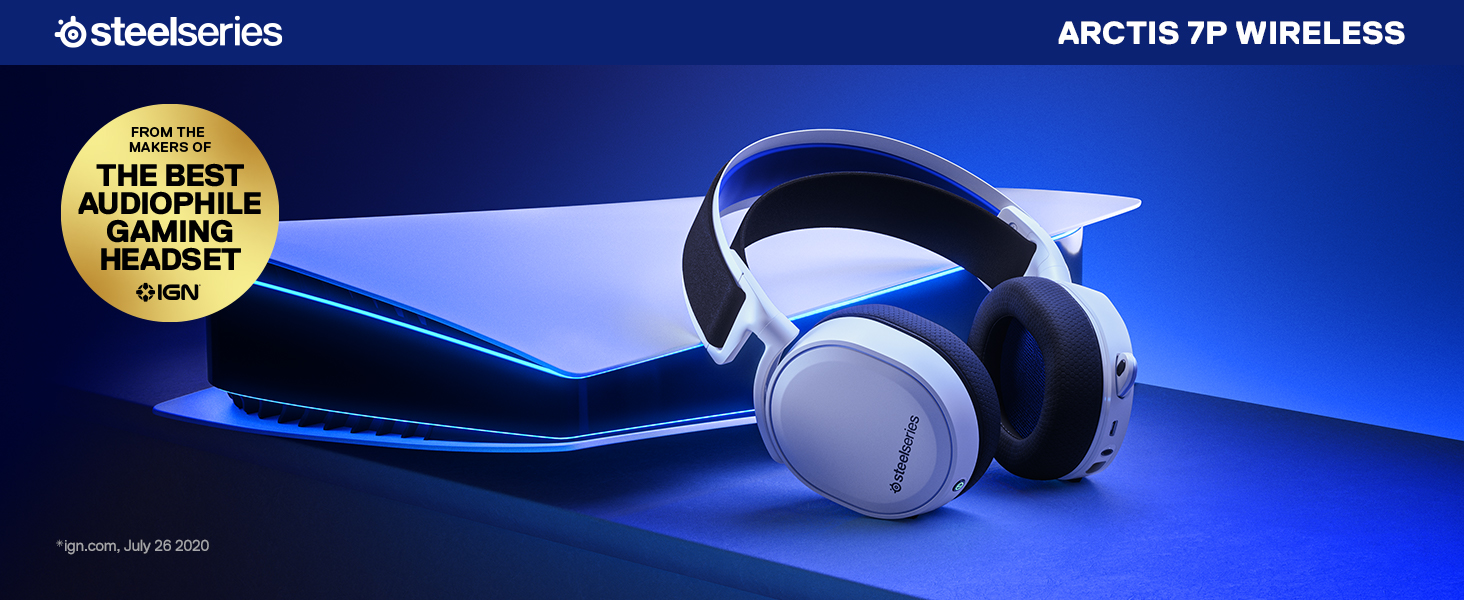 ヘッドホン steelseries arctis 7p wirelees SteelSeries Arctis 7P Wireless – Lossless 2.4 GHz Wireless