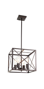 4-light cage chandelier