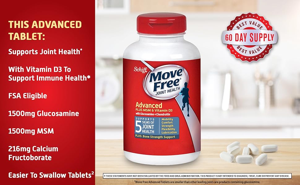 Vitamin D3, MSM, Glucosamine & Chondroitin Move Free