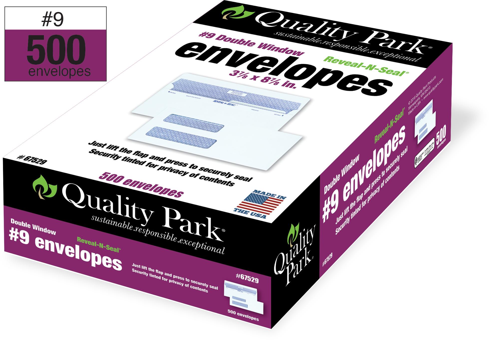 Quality Park 9 Double Window Security Tinted Invoice and