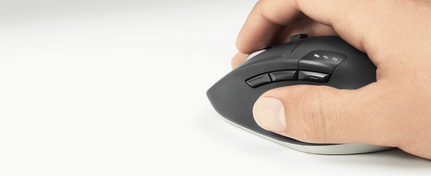 Logitech M720 Triathalon Full Size Multi-Device Wireless Mouse - Black