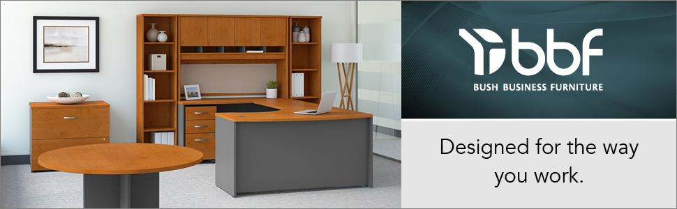 bbf,bush business furniture,series c,natural cherry,cherry,contemporary,bush,bush industries