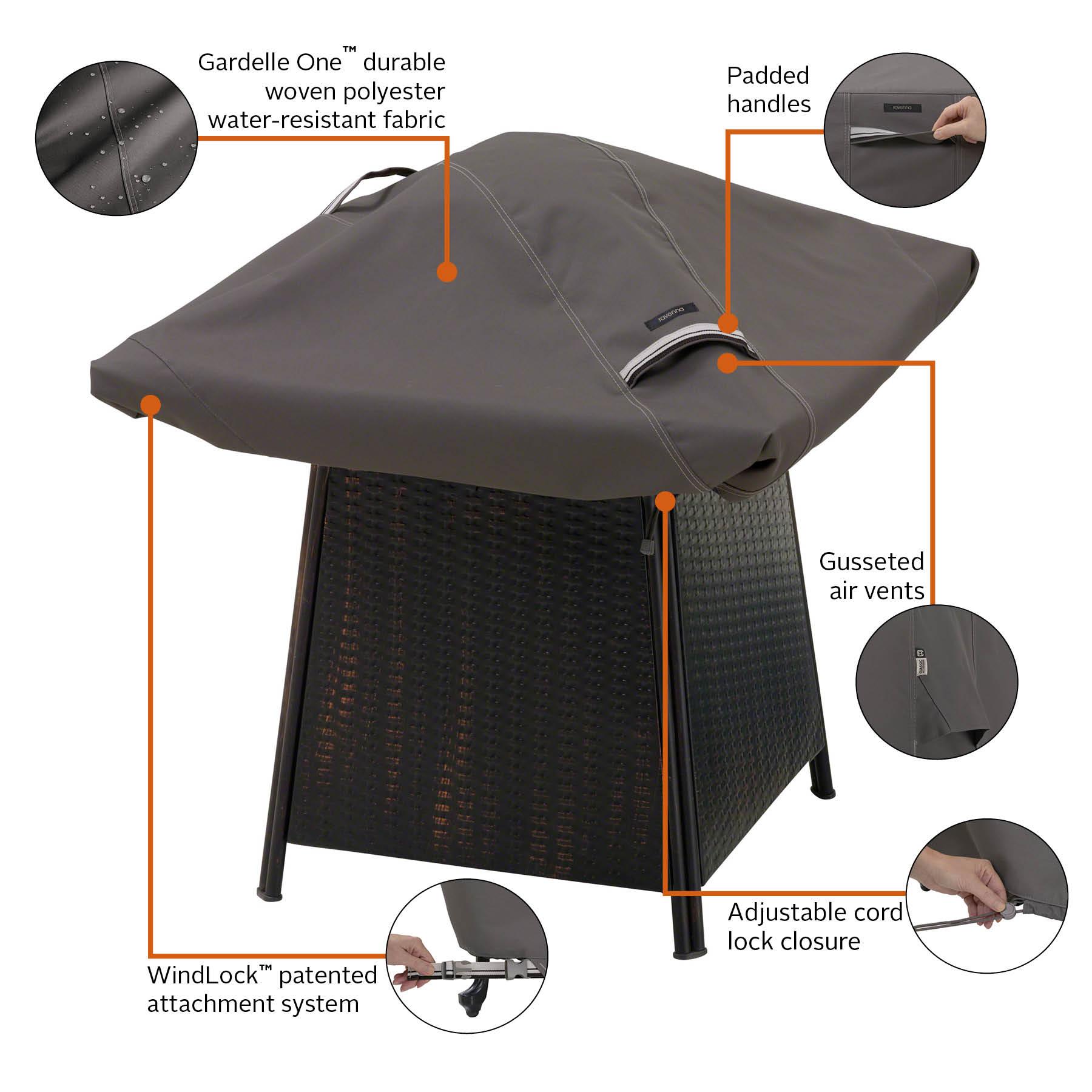 Classic Accessories Ravenna Square Fire Pit Cover