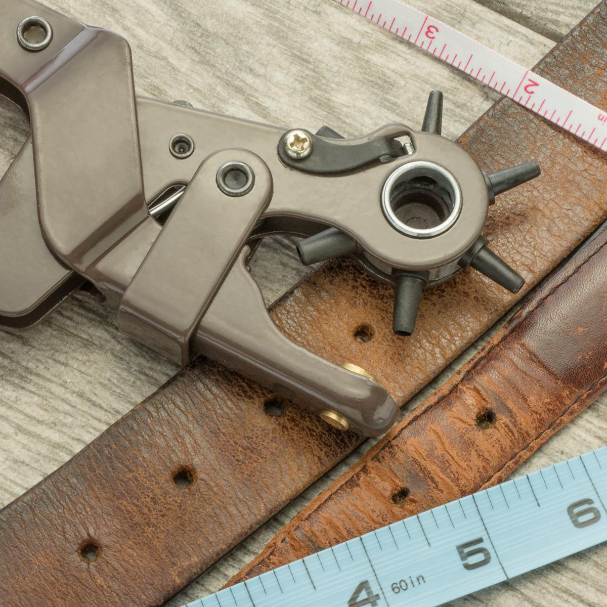 SE 7924LP HeavyDuty Revolving Leather Hole Punch Tool, 2.0