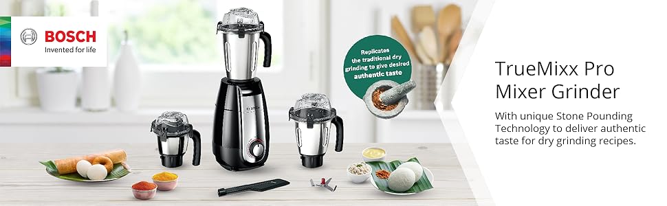 Buy Bosch Truemixx Pro 750 Watt Mixer Grinder With 3 Jars Black