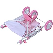 stroller; pram; doll stroller; doll pram; doll accessories; baby doll; baby doll stroller; pink
