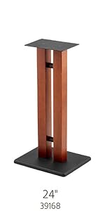 24in 28in 32in Speaker Stands Sturdy cherry wood columns display your speakers adjustable spikes
