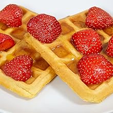 Quad Waffle Maker with Strawberry