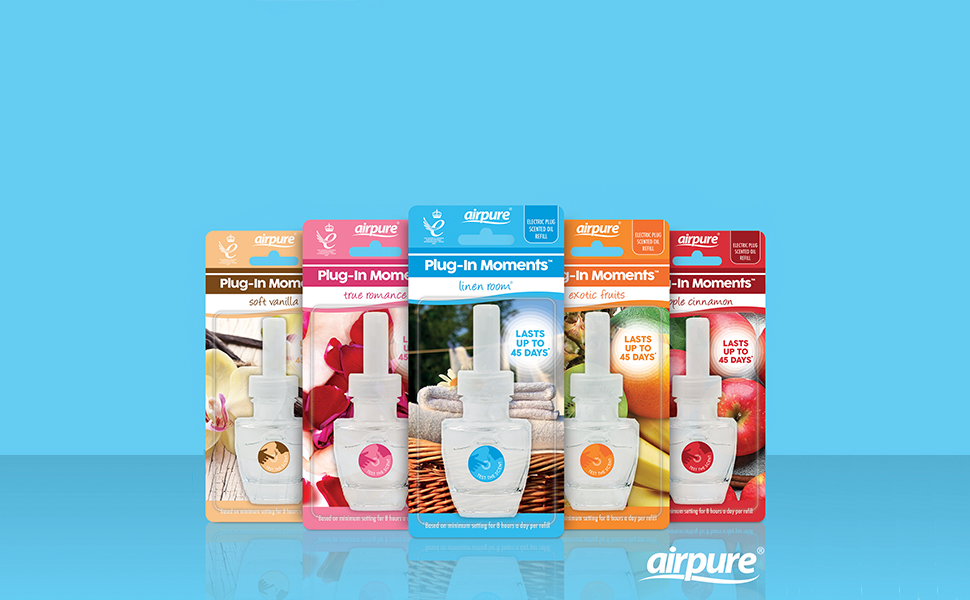 AIRPURE Plugin Moments Refill Air Freshener, 20ml, LongLasting in