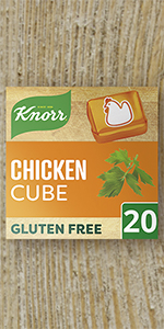 Knorr Chicken Stock cubes 20 x 10 g are perfect to add flavour to your chicken stew, gluten free