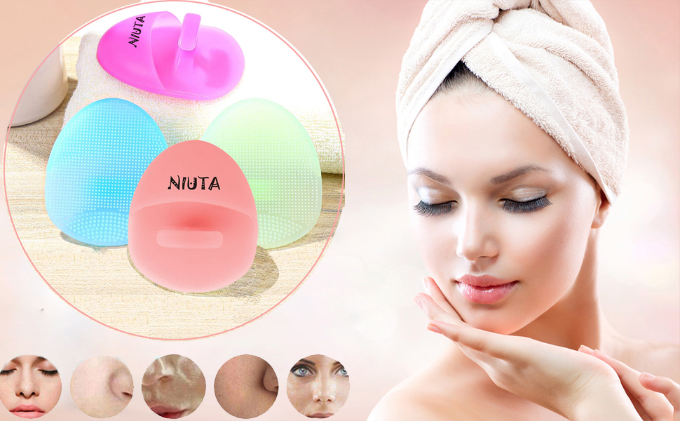 NIUTA Super Soft Silicone Face Scrubber, Manual Facial