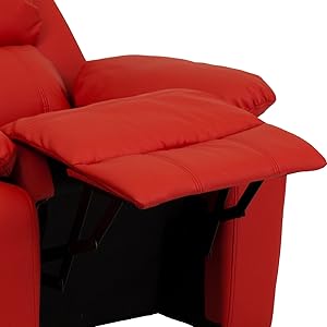 Amazon Com Flash Furniture Deluxe Padded Contemporary Red Vinyl