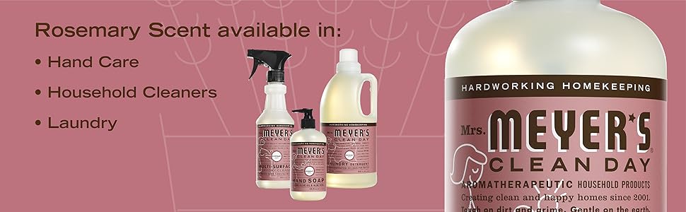 Rosemary scent available in hand care, household cleaners, laundry