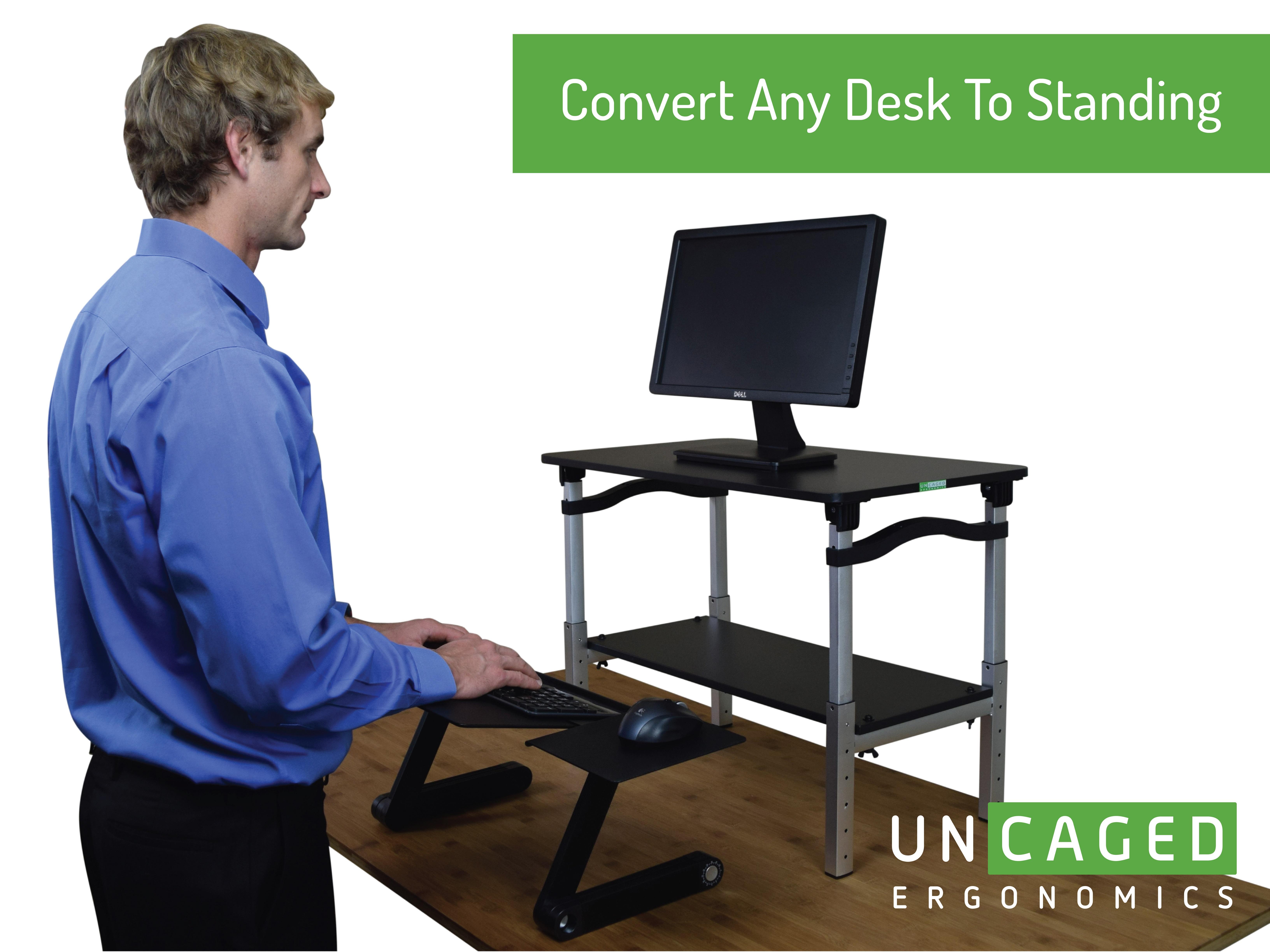 Uncaged Ergonomics LIFT Standing Desk Conversion Kit. Tall