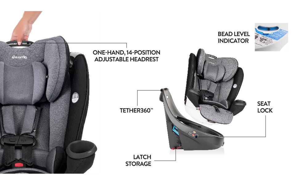 Evenflo Gold Revolve360 Rotational Allin1 Convertible Car