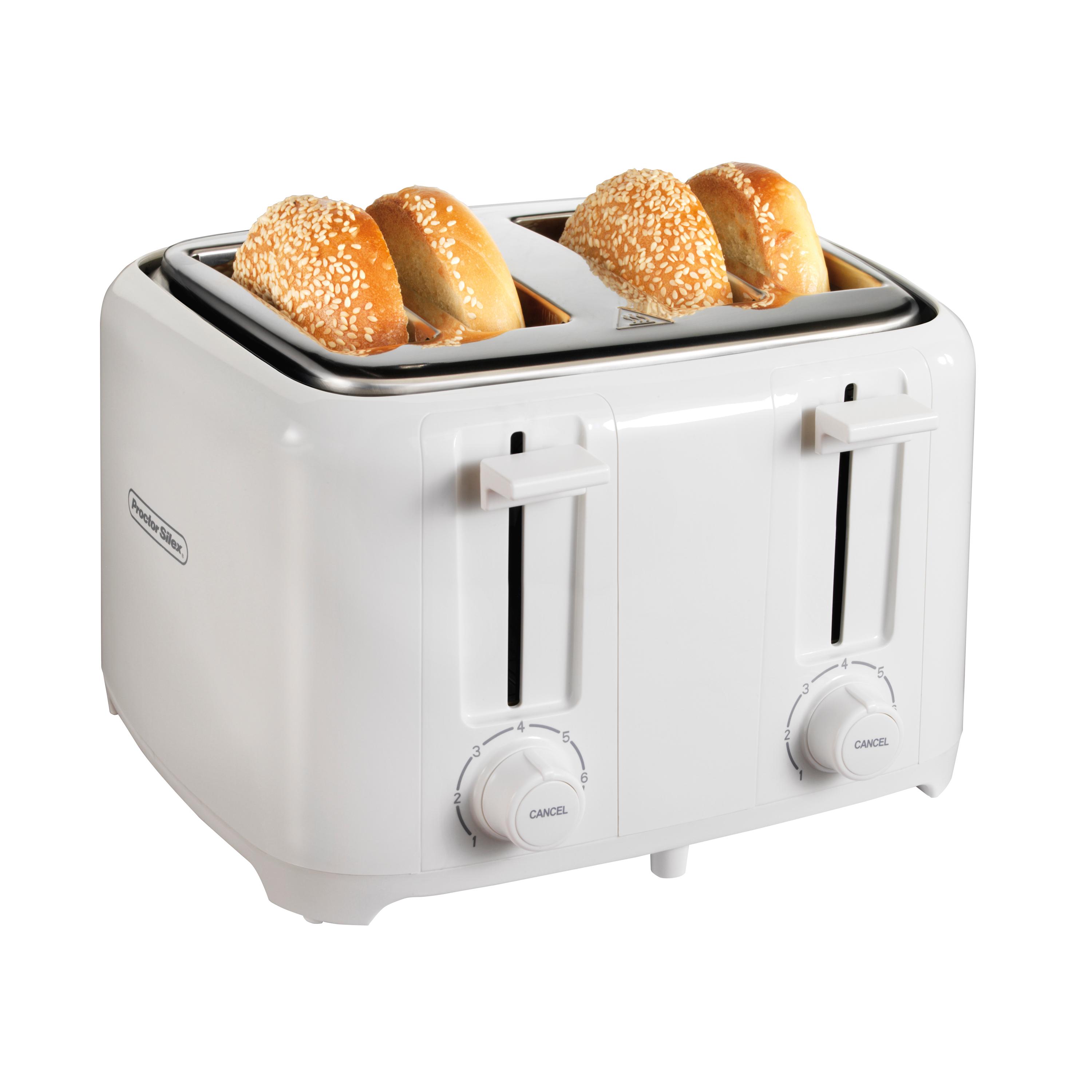 Proctor Silex 24216 Toaster with Wide Slots & Toast Boost, 4Slice, White Amazon.ca Home & Kitchen
