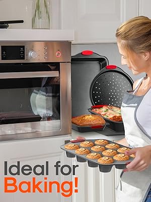 Nonstick Bakeware Set;Baking Tray; Oven;Pizza Loaf Muffin;Cookie Sheet;Non Stick;Bakeware Set