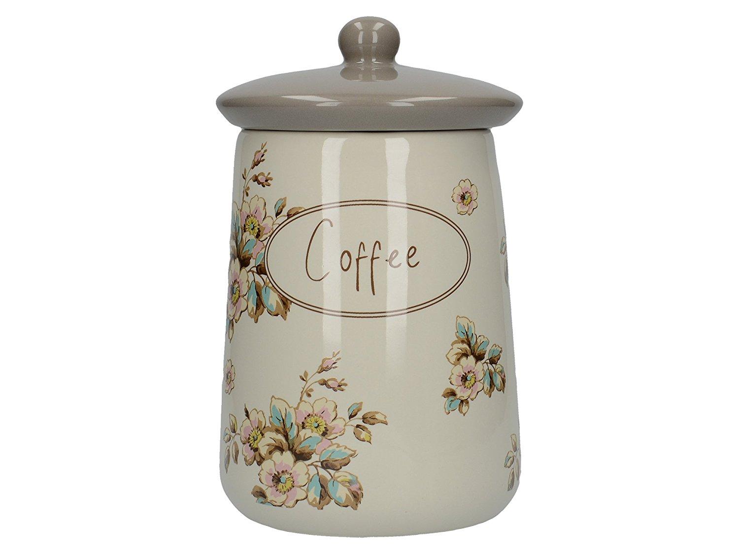 Katie Alice "Cottage Flower" Ceramic Coffee Jar by Creative Tops, 16.2