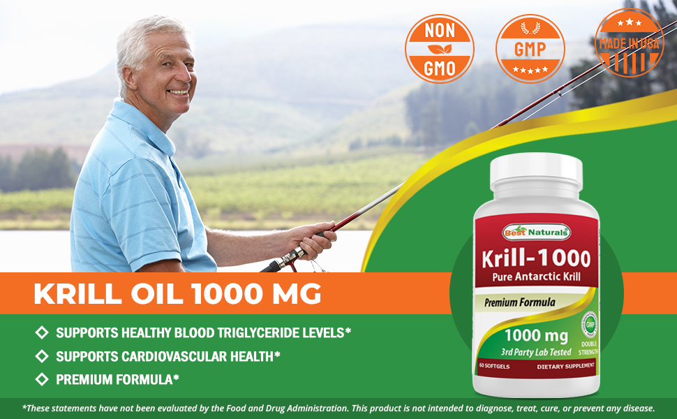 Best Naturals Krill Oil 1000 mg 30 Softgels Health