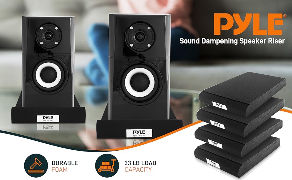 PYLE Sound Dampening Riser FoamAudio Acoustic Noise Isolation Platform