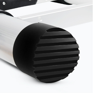 12.5ft Telescoping Ladder Aluminum Telescopic Extension Multi Purpose Ladders EN131 Certified - Extendable with Spring Load Locking Mechanism Non-Slip - 330 lb Max Capacity, Silver/Black (25% OFF Final Checkout)