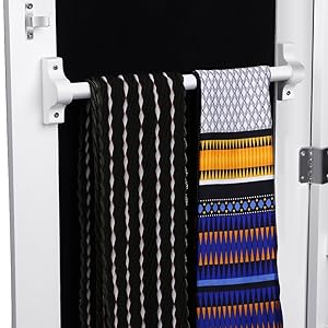 SONGMICS Schmuckschrank und Wandspiegel zwei in einem, weiß, 36 x 120 x