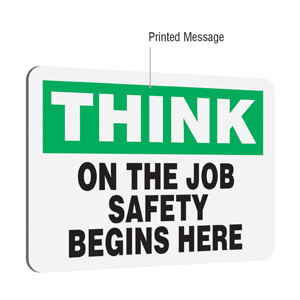 AccuformNMC MGNF956VP Plastic Safety Sign, "Think Safety First"