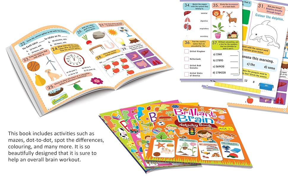 Activity Books, Brilliant Brain, dreamland Publications, Early Learning