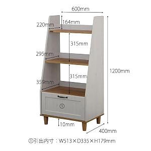 Amazon｜佐藤産業 BILY オープンラック 幅60cm 奥行39.5cm 高さ120cm