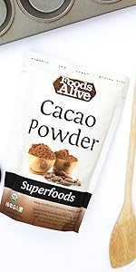 Foods Alive Cacao Powder - Organic, Non-GMO, Gluten-Free, Raw, Vegan, Kosher