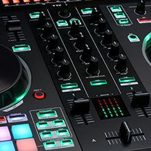 Roland DJ-505 DJ Controller, Due canali e selezione dei Deck