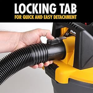 hose locking tab easy detachment